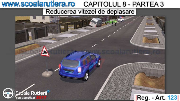 se reduce viteza la indicatorul accident